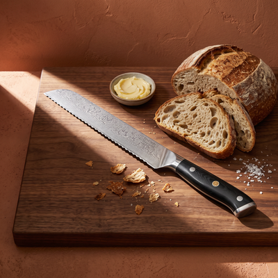 8" Damascus Bread Knife