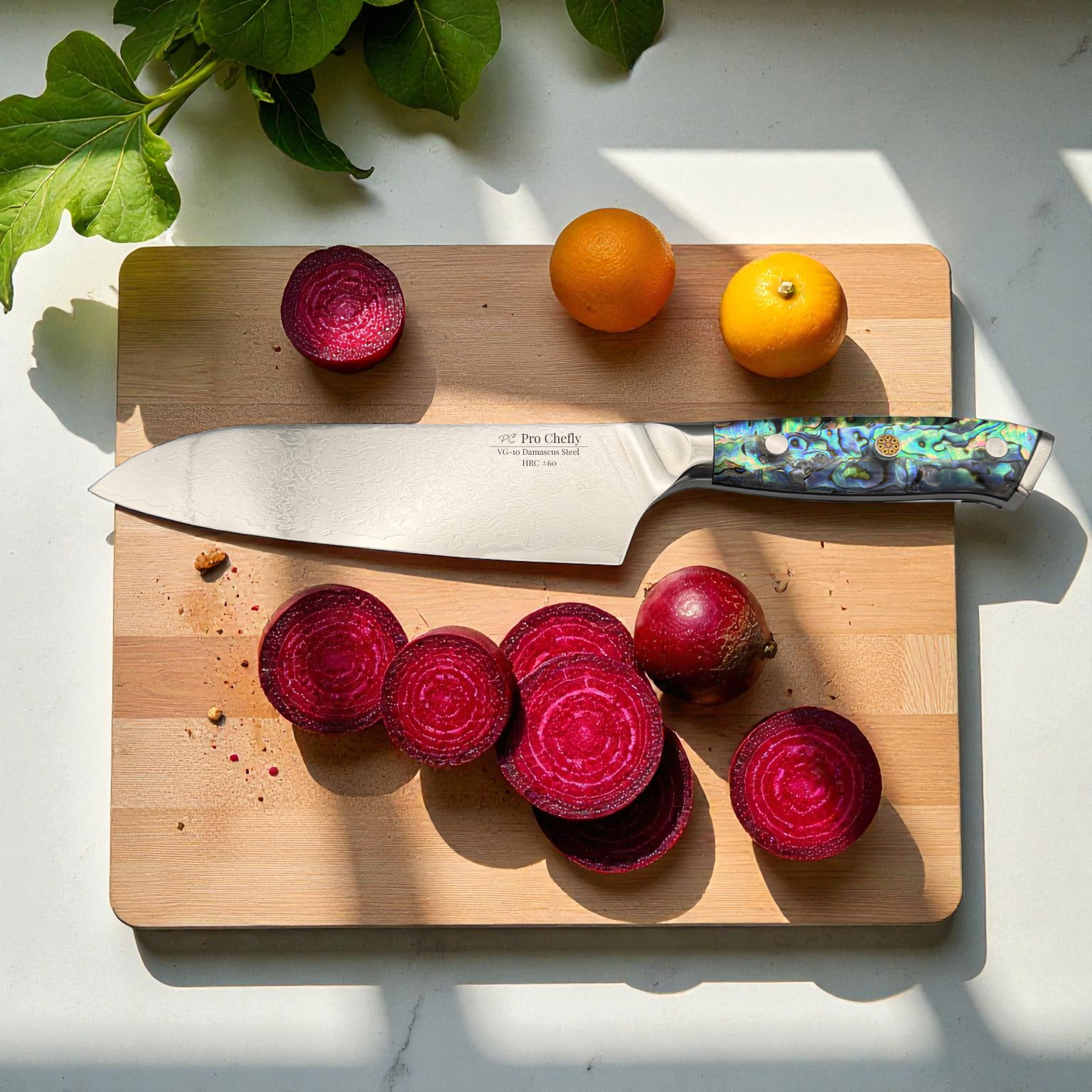 7” Damascus Santoku Knife