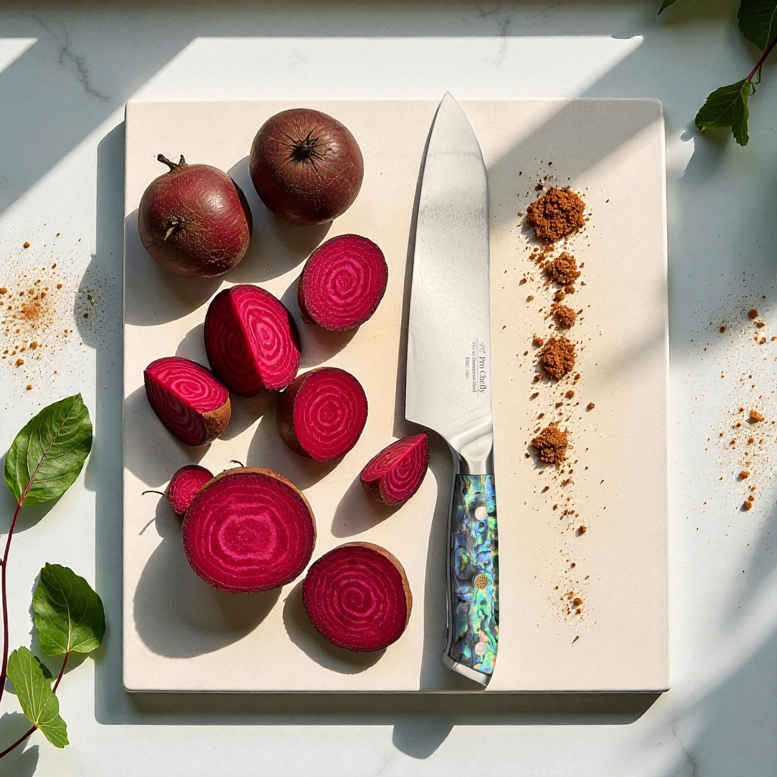 7” Damascus Santoku Knife