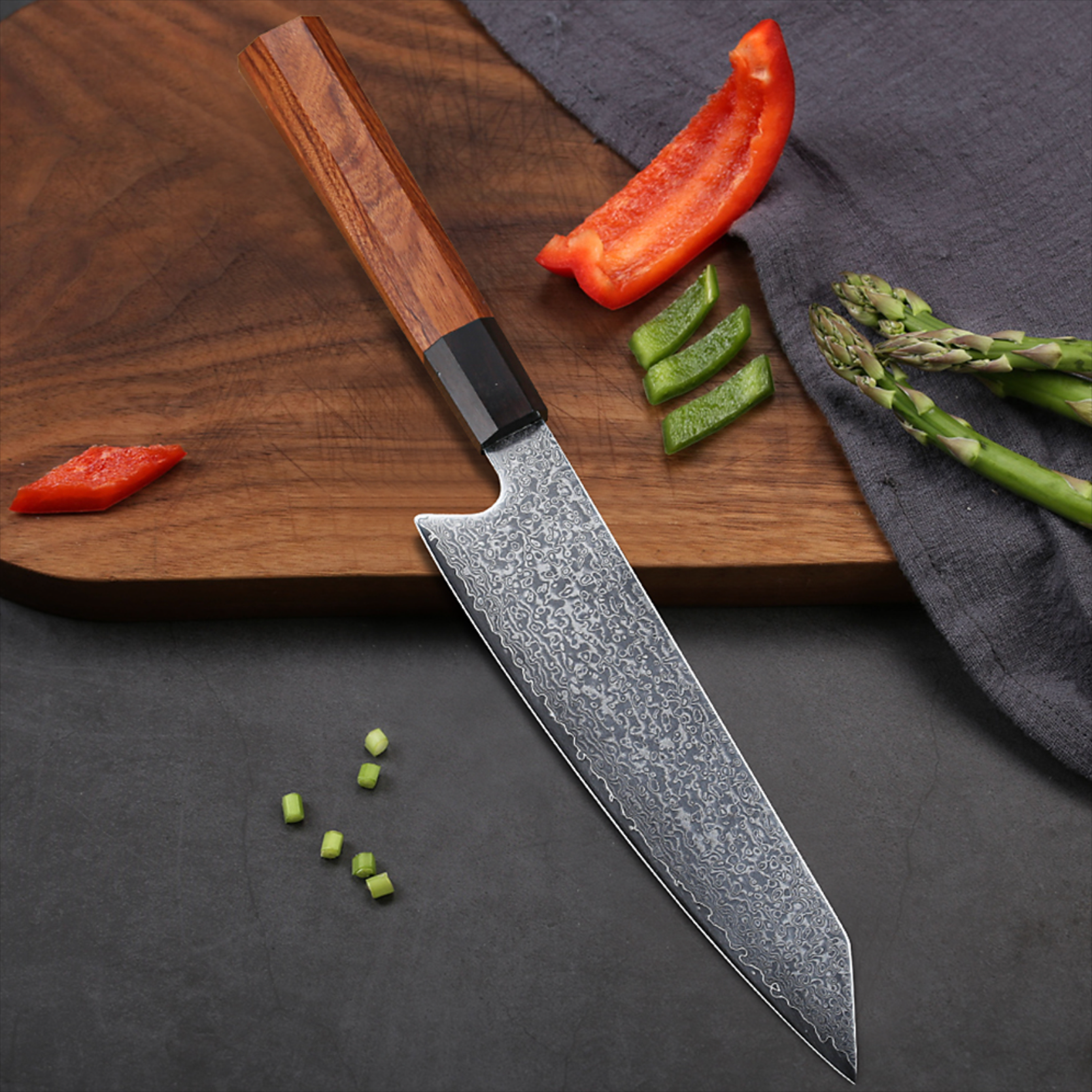 7" Damascus Kiritsuke Knife