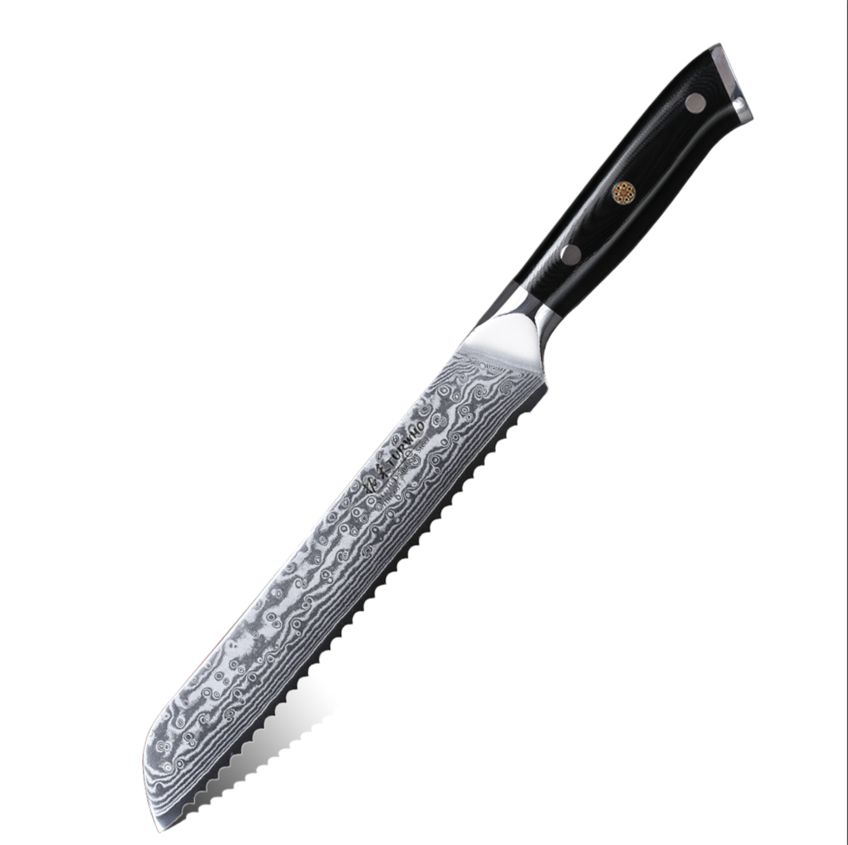 8" Damascus Bread Knife